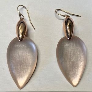 Alexis Bittar pink Lucite and rose gold earrings